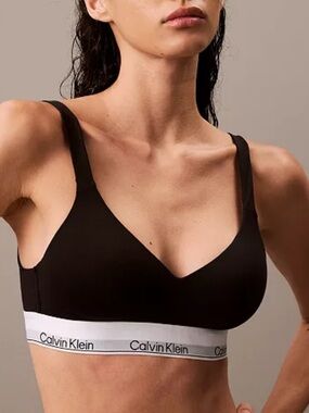 Calvin Klein Black Modern Cotton Lift Bralette•Medium•NWT